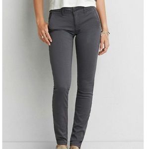 American Eagle Super Stretch Gray Skinny Pants